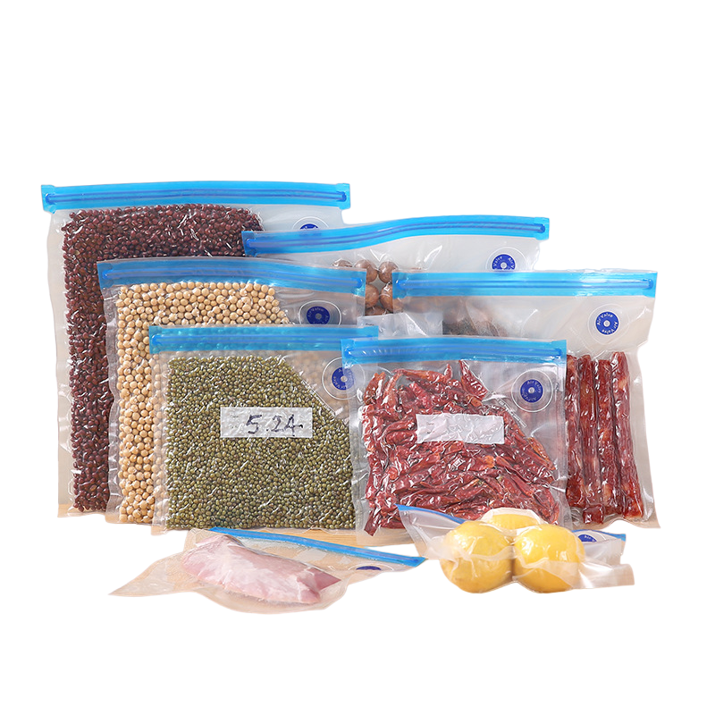 Food Storage Vacuum Sealing Suction Bag With Mini Manual Vacuum Pump