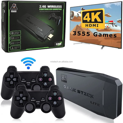 Game Stick Lite 4K Retro Console with Wireless Controllers